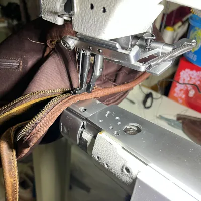 Feature image for new leather sewing machine post.